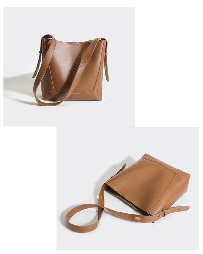 〈ミニマルデザイン〉レザートートバッグ【上質を日常に。持つだけで映える】