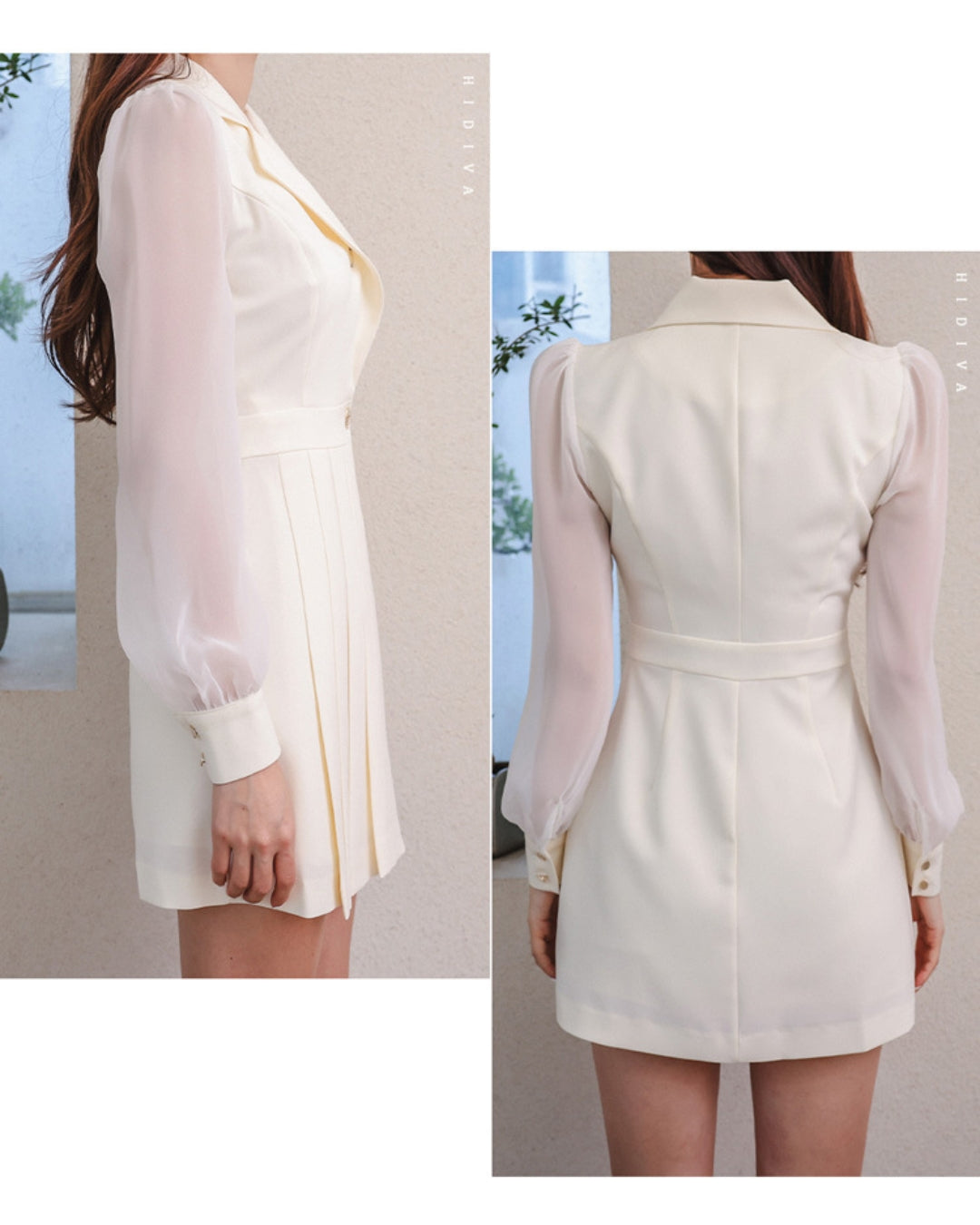 ジャケットミニドレス【艶めく品格で魅了する大人ラグジュアリー】