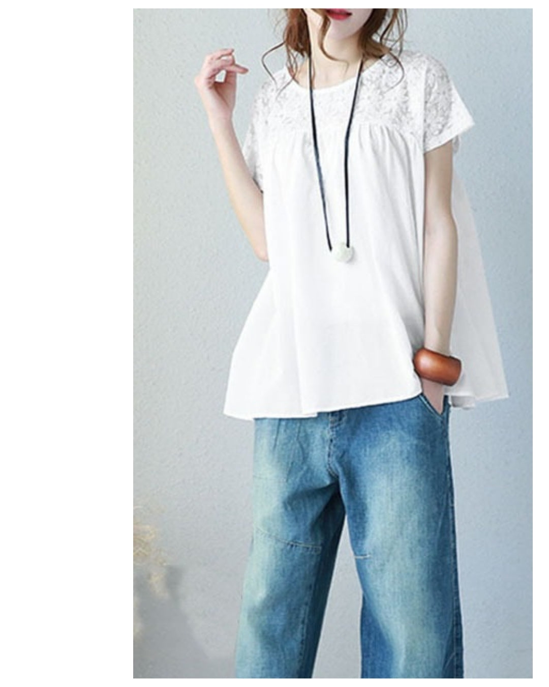 ゆる美チュニックブラウス【楽なのにきれいが崩れない】