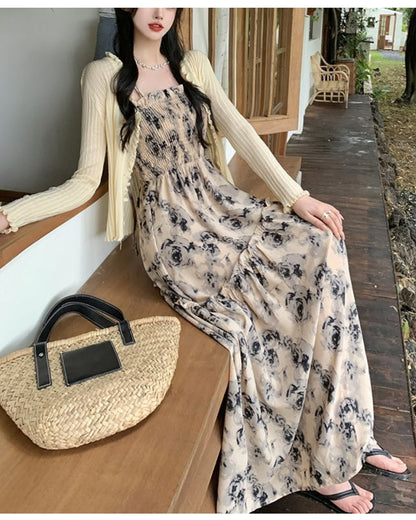 花柄ティアードサマーワンピ【涼やかに華やぐ、夏の主役ワンピ】