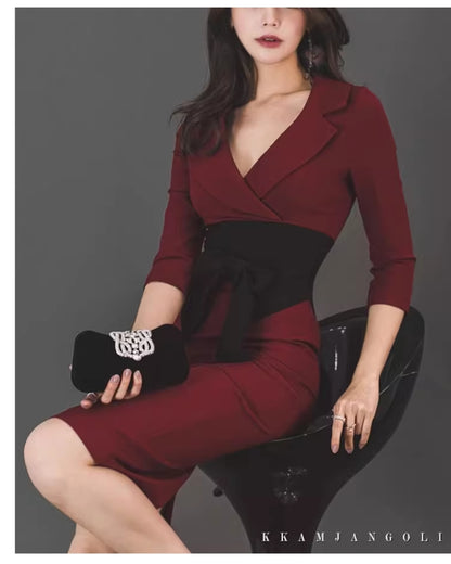 エレガントスレンダードレス【艶やかさが静かに薫る大人クラシック】