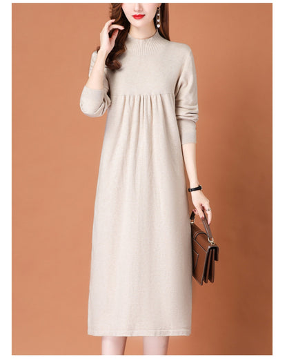ハイネックニットワンピース【柔らかな温もりをまとう】