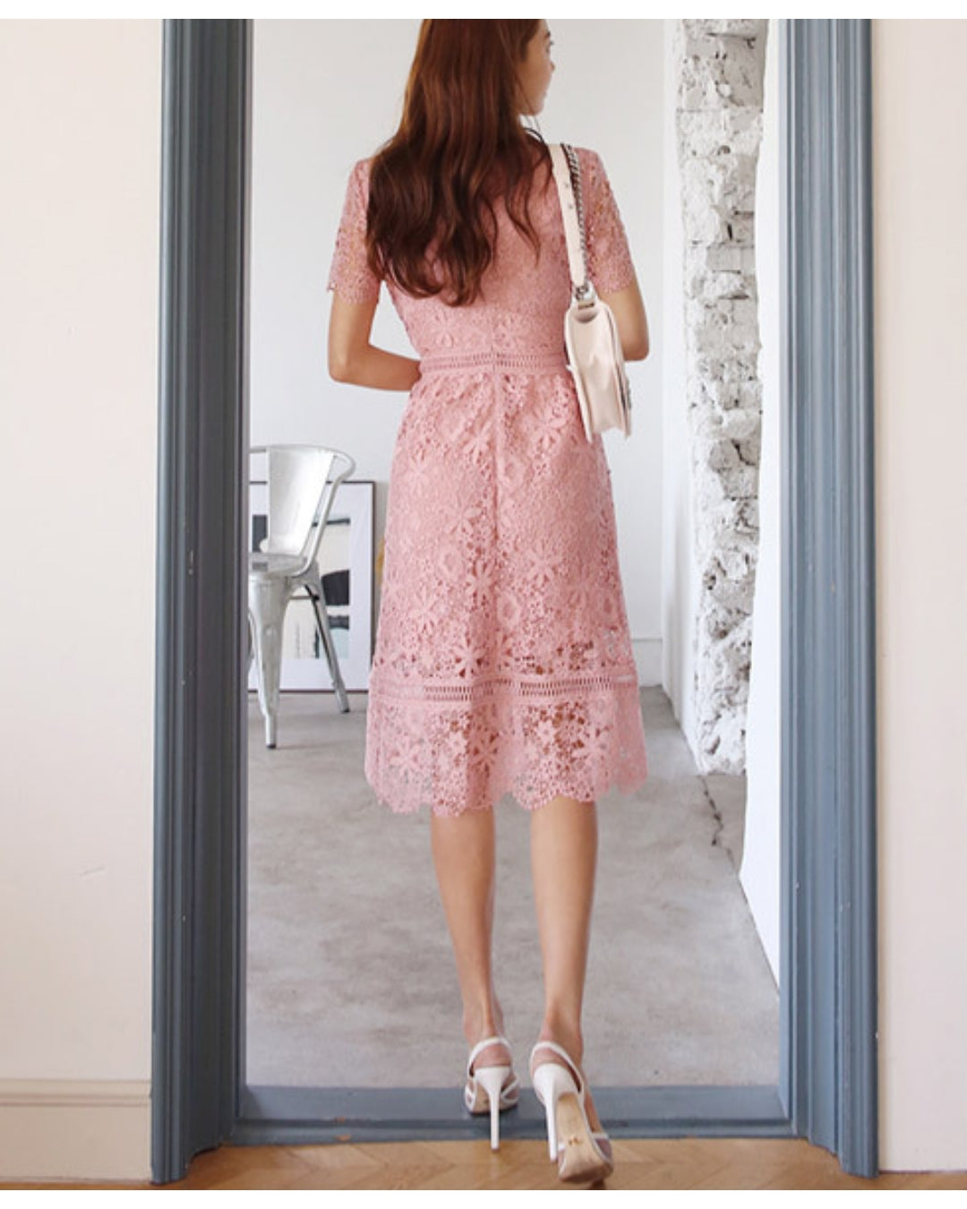 花柄総レースワンピース【着るだけで “やさしく華やぐ”】