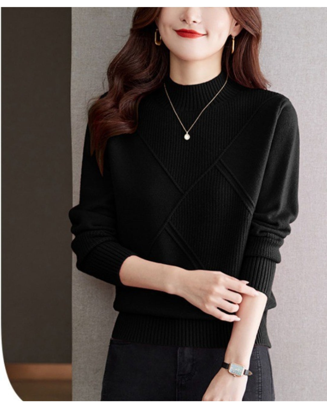 立体編みハイネックセーター【軽やかなのにしっかり暖かい】 – PORCO CASA