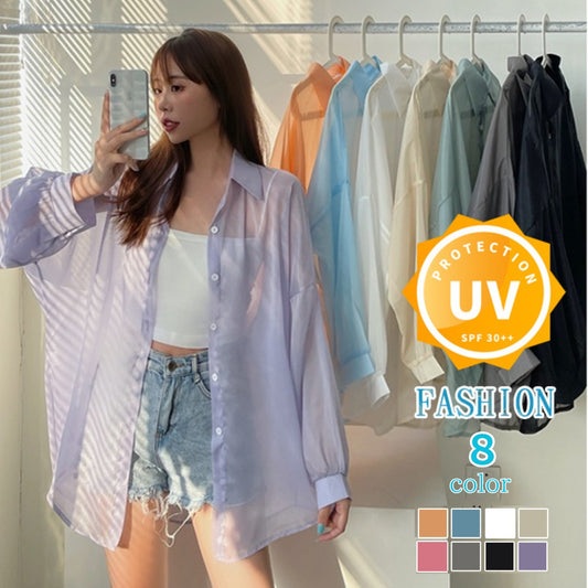 涼感シアーシャツ（UV対策＆長袖）